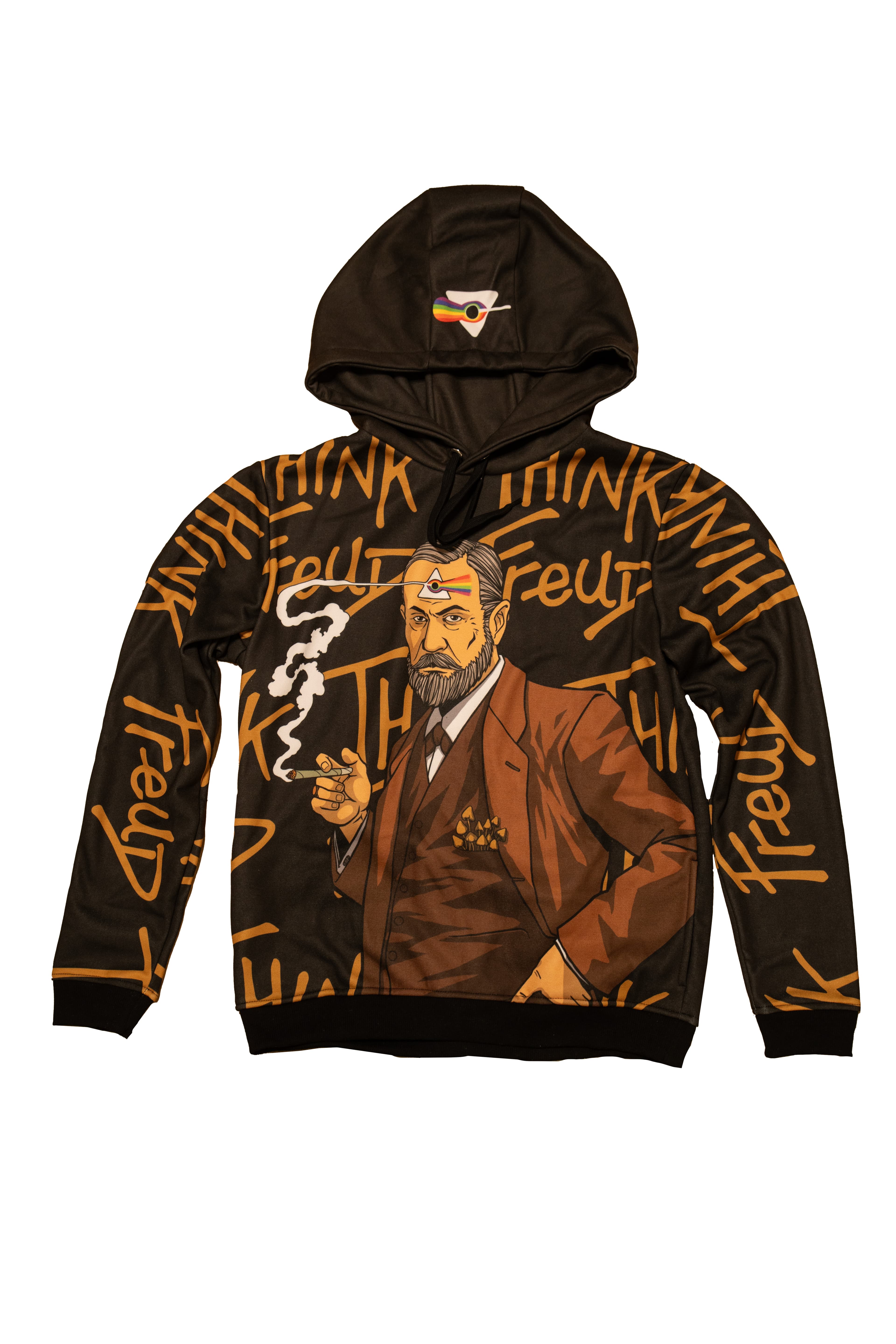 THINK FREUD Hoodie Amber – flat
